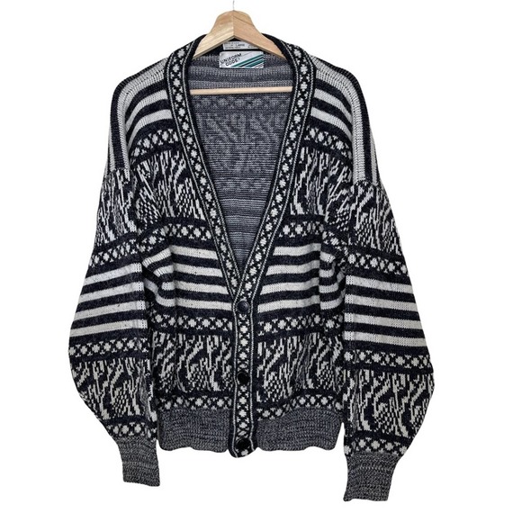 Uniform Code Vintage Knit Chunky Oversized Button Front Cardigan Women’s Size L - Picture 1 of 5